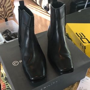 Rockport black leather boots